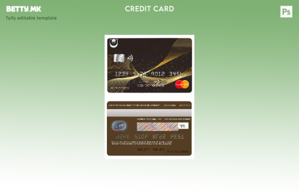 Модерен стил шаблон за мастер картички на Бугарија Обединета банка